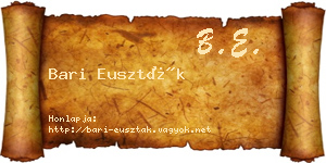 Bari Euszták névjegykártya